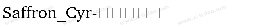 Saffron_Cyr字体转换