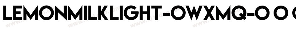 LemonMilkLight-owxMq字体转换