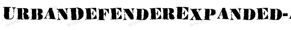 UrbanDefenderExpanded-Ar0A字体转换
