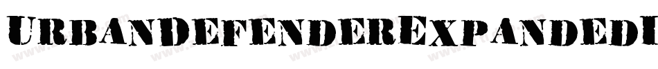 UrbanDefenderExpandedItalic-qPK5字体转换