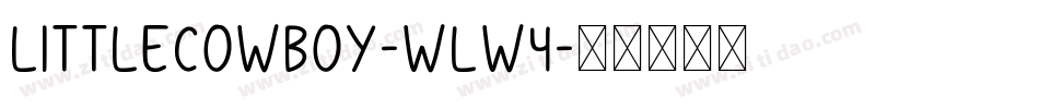 LittleCowboy-WLw4字体转换