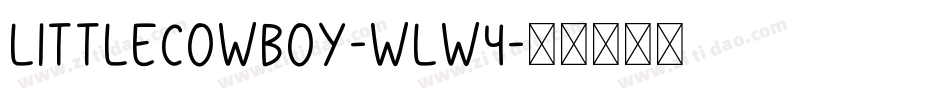 LittleCowboy-WLw4字体转换