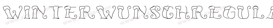 WinterWunschRegular-MVVnx字体转换