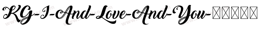 KG-I-And-Love-And-You字体转换