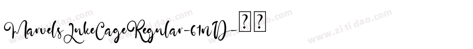 MarvelsLukeCageRegular-61nD字体转换