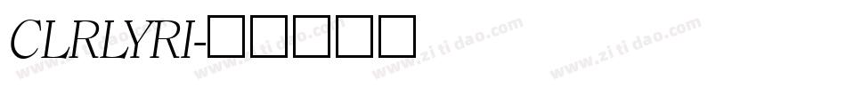 CLRLYRI字体转换