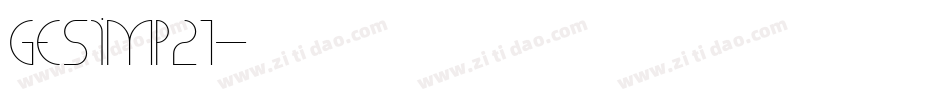 gesimp21字体转换