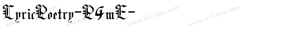LyricPoetry-P4mE字体转换