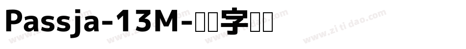 Passja-13M字体转换