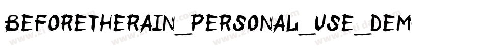 BeforeTheRain_personal_use_demo字体转换