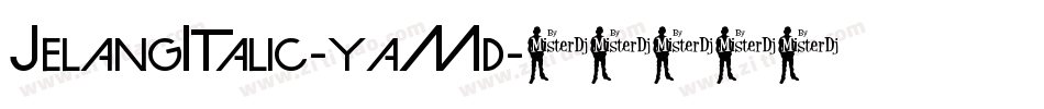 JelangItalic-yaMd字体转换