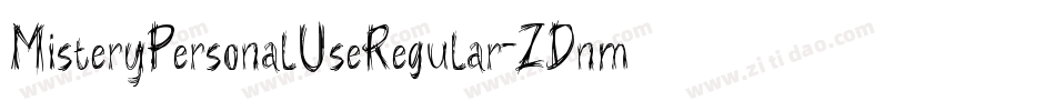 MisteryPersonalUseRegular-ZDnm字体转换