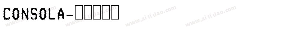 CONSOLA字体转换