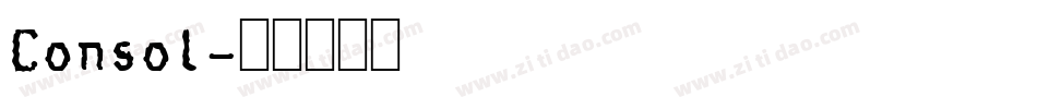 Consol字体转换