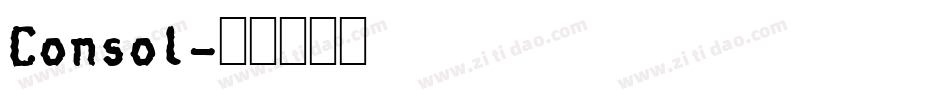 Consol字体转换