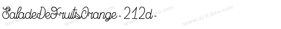 SaladeDeFruitsOrange-212d字体转换