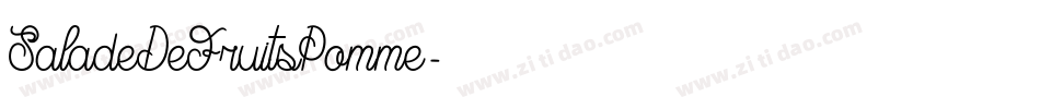 SaladeDeFruitsPomme字体转换