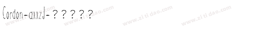 Cordon-axxzJ字体转换