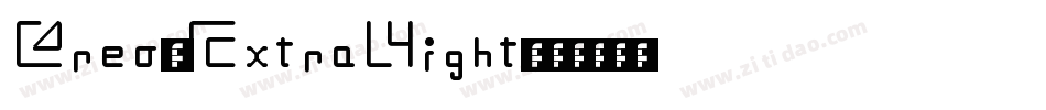 Creo-ExtraLight字体转换