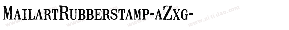 MailartRubberstamp-aZxg字体转换