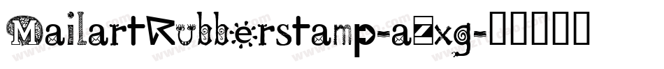 MailartRubberstamp-aZxg字体转换
