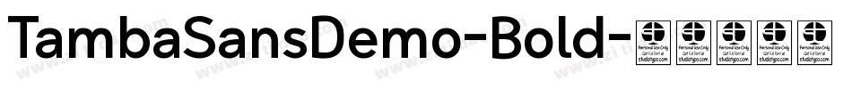 TambaSansDemo-Bold字体转换