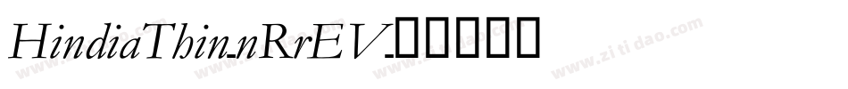 HindiaThin-nRrEV字体转换