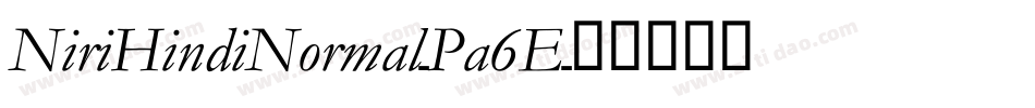 NiriHindiNormal-Pa6E字体转换