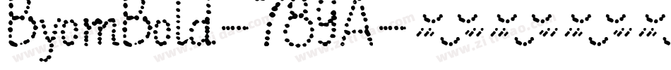 ByomBold-789A字体转换
