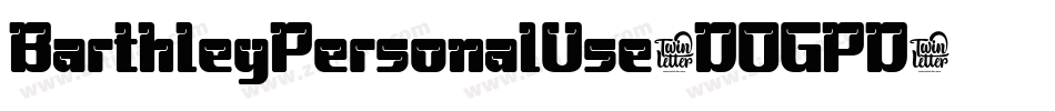BarthleyPersonalUse-DOGPD字体转换