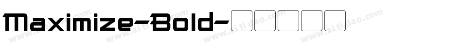 Maximize-Bold字体转换