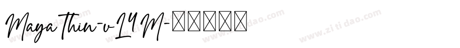 MayaThin-vL4M字体转换