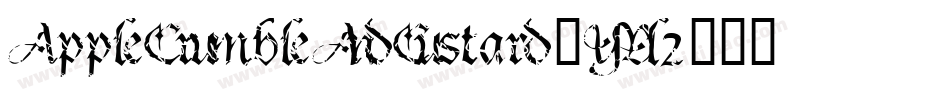 AppleCrumbleAndCustard-YVl2字体转换