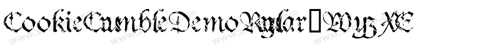 CookieCrumbleDemoRegular-WyzXE字体转换