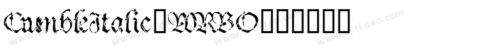 CrumbleItalic-WRBO字体转换