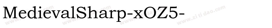 MedievalSharp-xOZ5字体转换