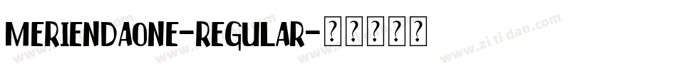 MeriendaOne-Regular字体转换