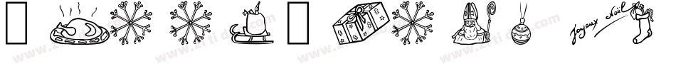 MerryChristmasFlake-mJY9字体转换
