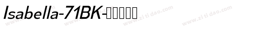 Isabella-71BK字体转换