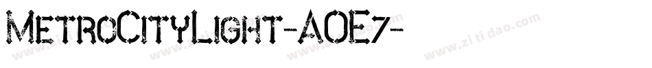 MetroCityLight-AOE7字体转换