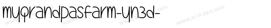 MyGrandpasFarm-yn3d字体转换