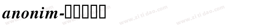 anonim字体转换