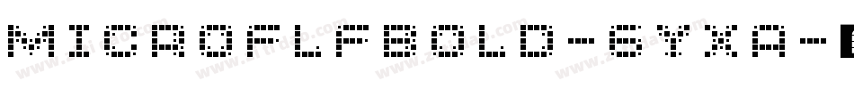 MicroflfBold-6YxA字体转换