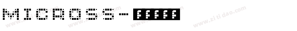 micross字体转换