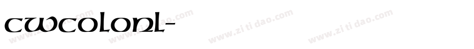 CWCOLONL字体转换