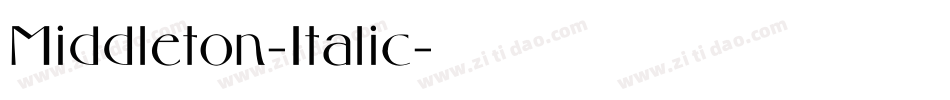 Middleton-Italic字体转换