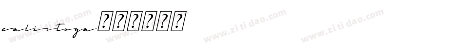 CALISTOGA字体转换