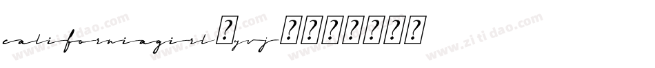Californiagirl-Yvj8字体转换