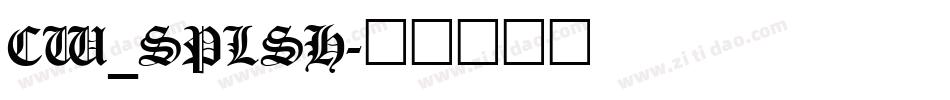 CW_SPLSH字体转换