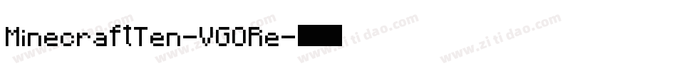 MinecraftTen-VGORe字体转换